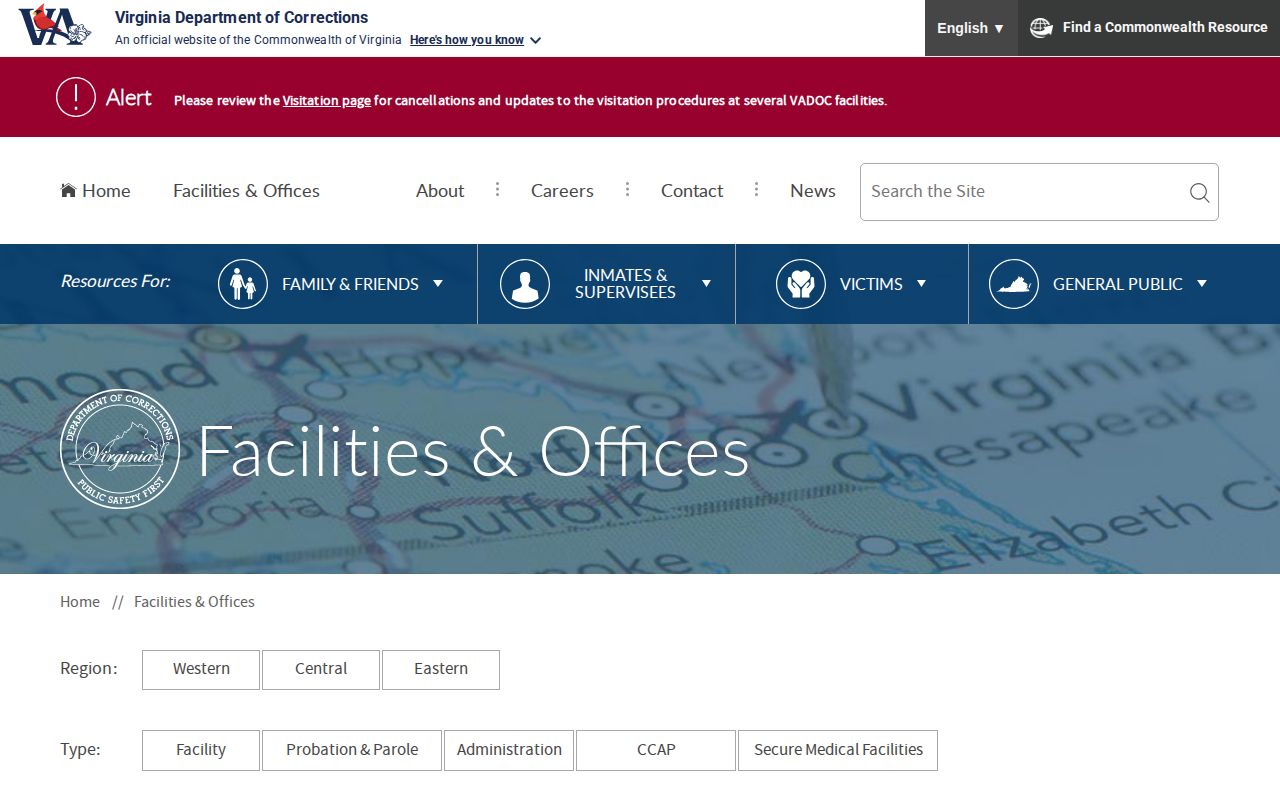 Pulaski County parole and probation District 28 office listing